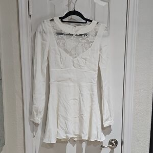 For Love & Lemons Mini Off White Dress Size XS P